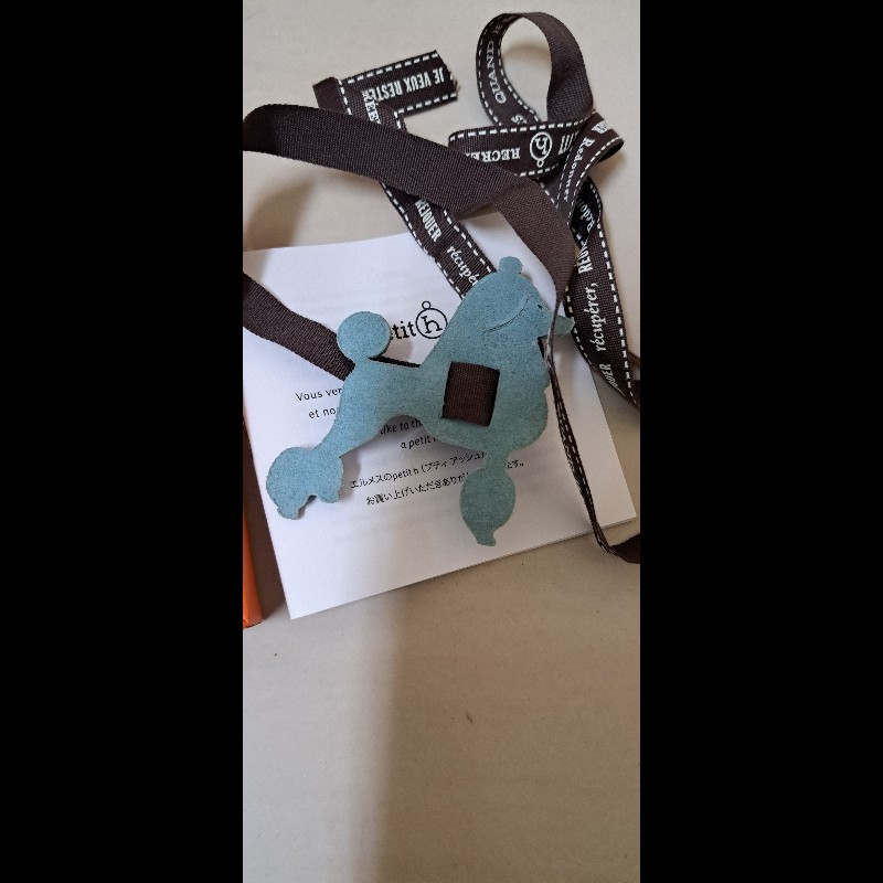 Hermes  Petit H愛心雙面吊飾-3