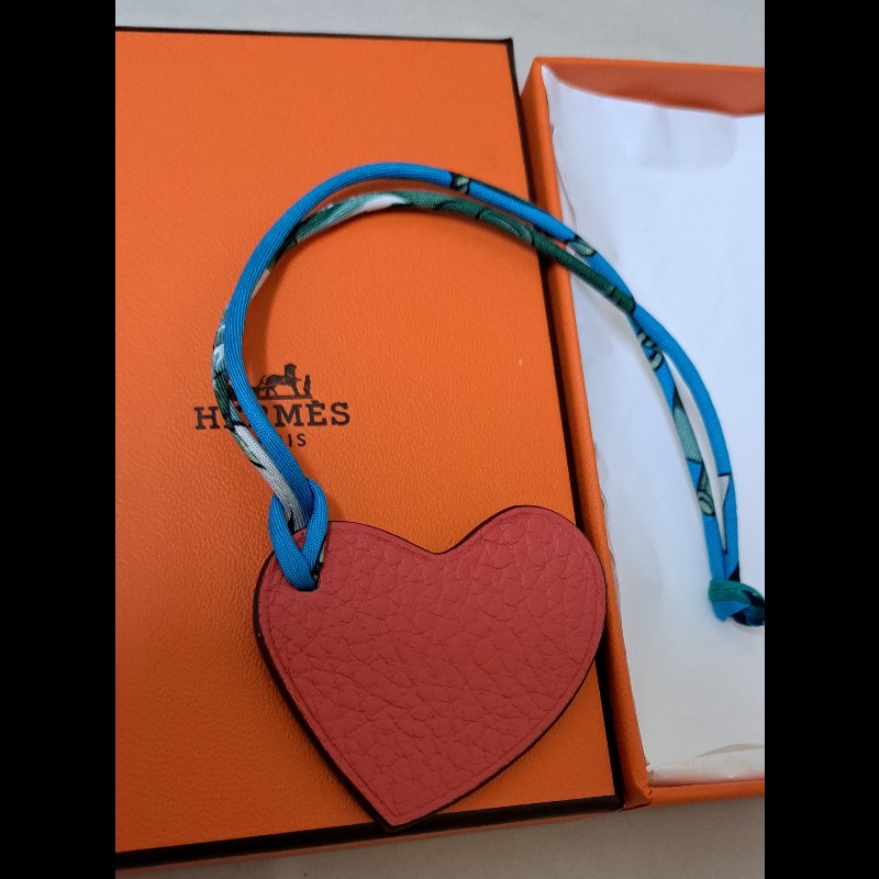 Hermes  Petit H愛心雙面吊飾-7