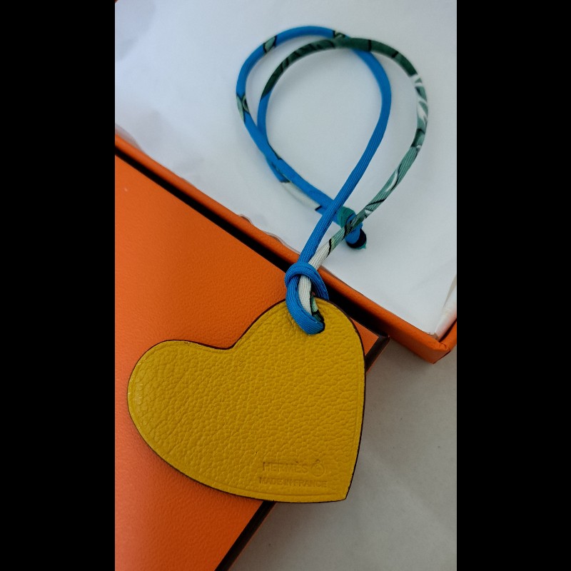 Hermes  Petit H愛心雙面吊飾-8