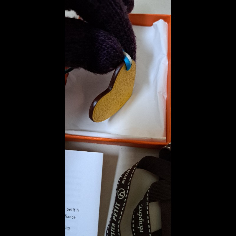 Hermes  Petit H愛心雙面吊飾-5