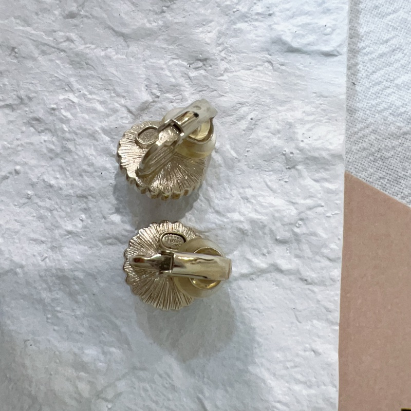 ෆ Chanel珍珠花邊耳環 （耳夾）-7