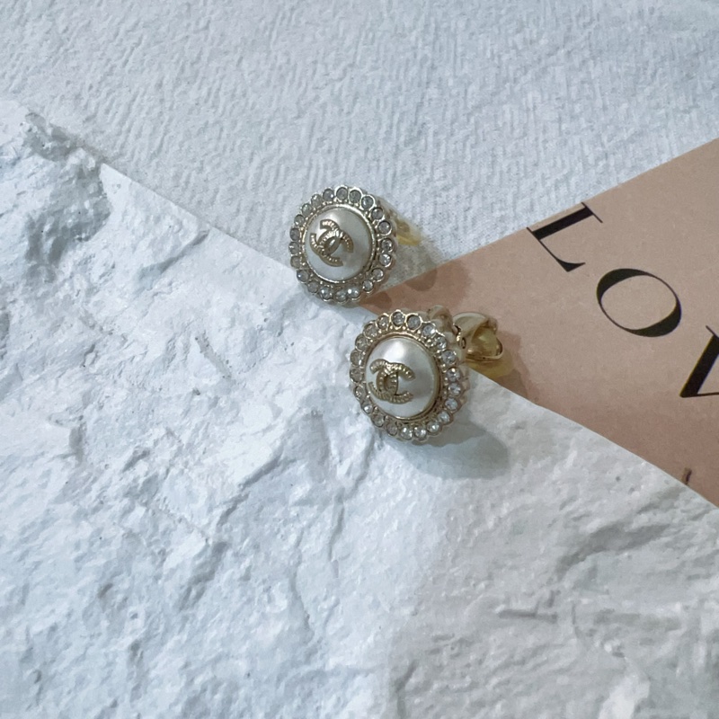 ෆ Chanel珍珠花邊耳環 （耳夾）-10