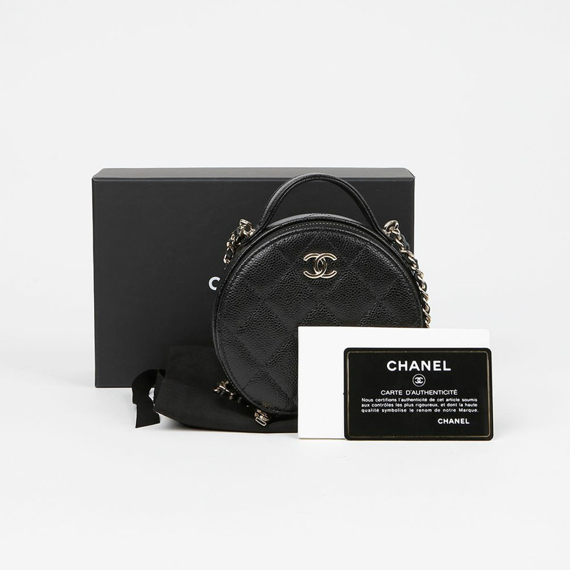 CHANEL AP2502 魚子醬紋圓形手把斜背包-0