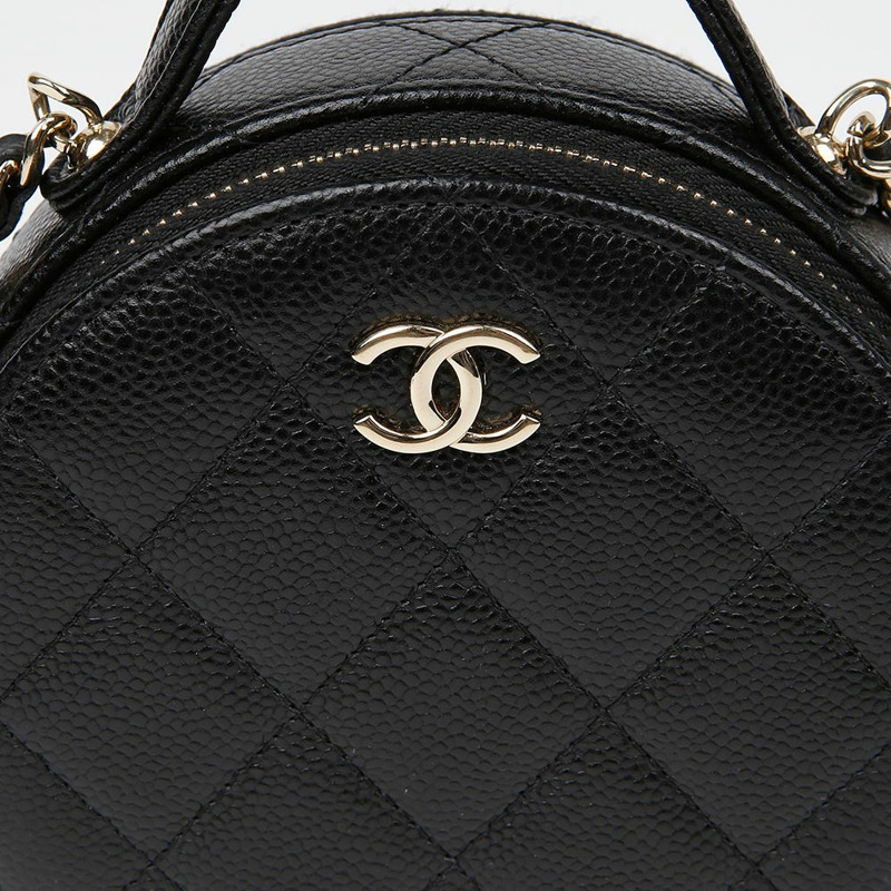 【包稅】CHANEL AP2502 魚子醬紋圓形手把斜背包-2