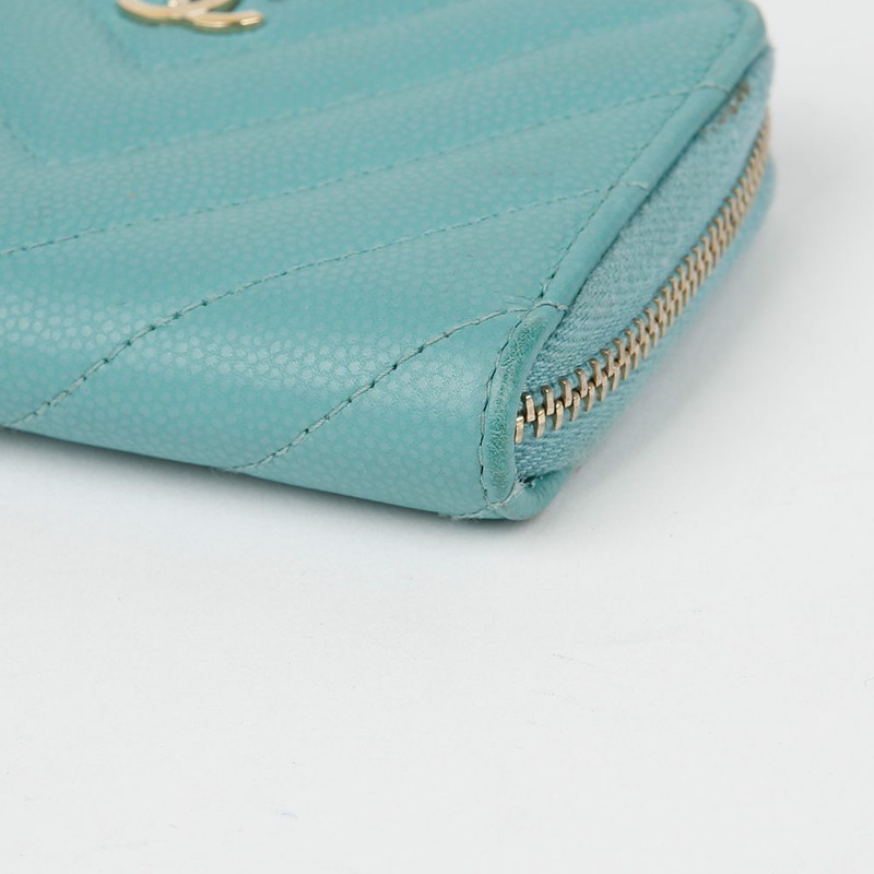 CHANEL 魚子醬皮經典拉鍊零錢包 AP0216-5