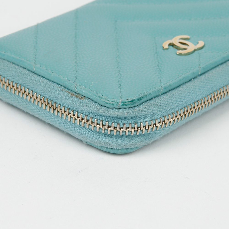 CHANEL 魚子醬皮經典拉鍊零錢包 AP0216-6