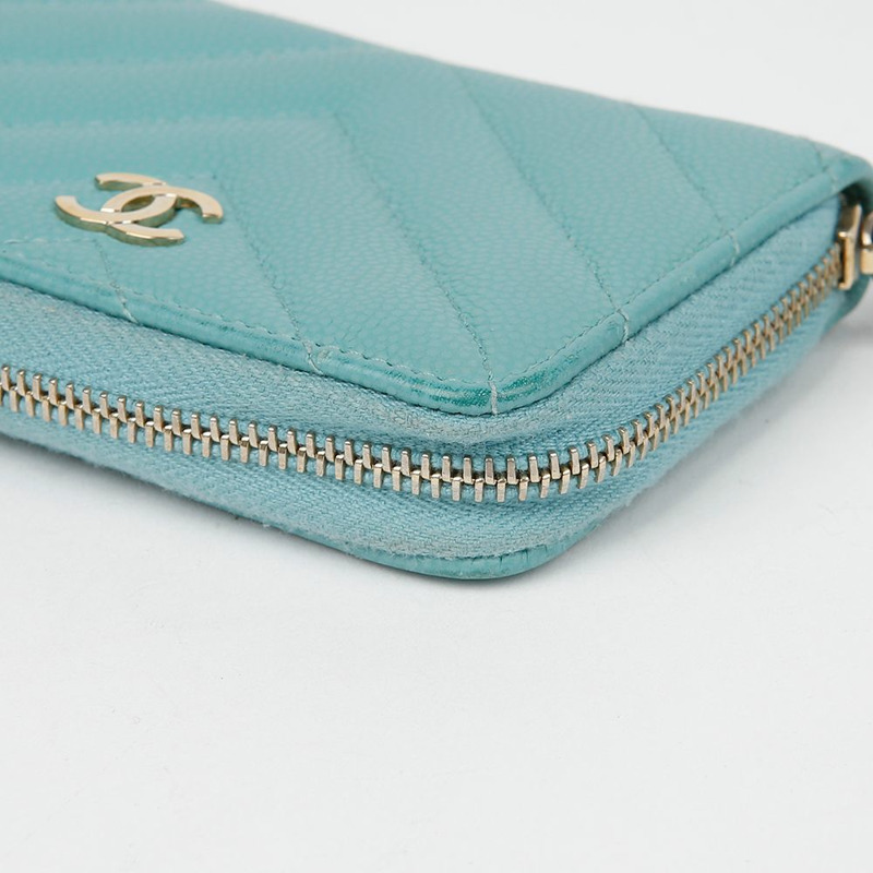 CHANEL 魚子醬皮經典拉鍊零錢包 AP0216-7