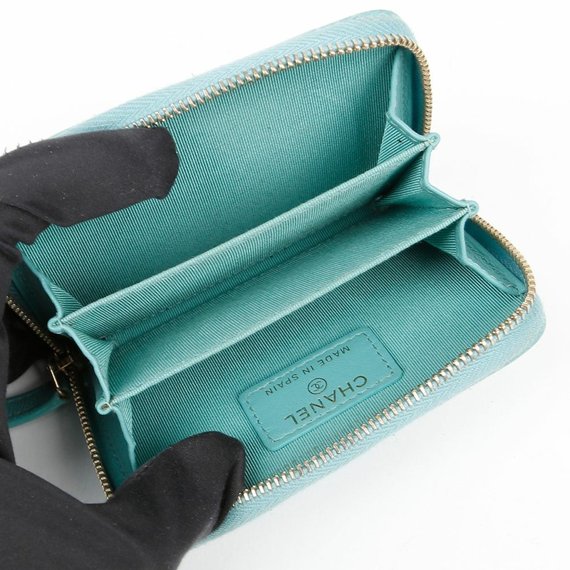 CHANEL 魚子醬皮經典拉鍊零錢包 AP0216-8