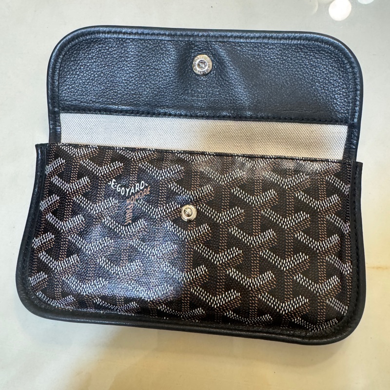 Goyard 黑色翻蓋長夾錢包-1