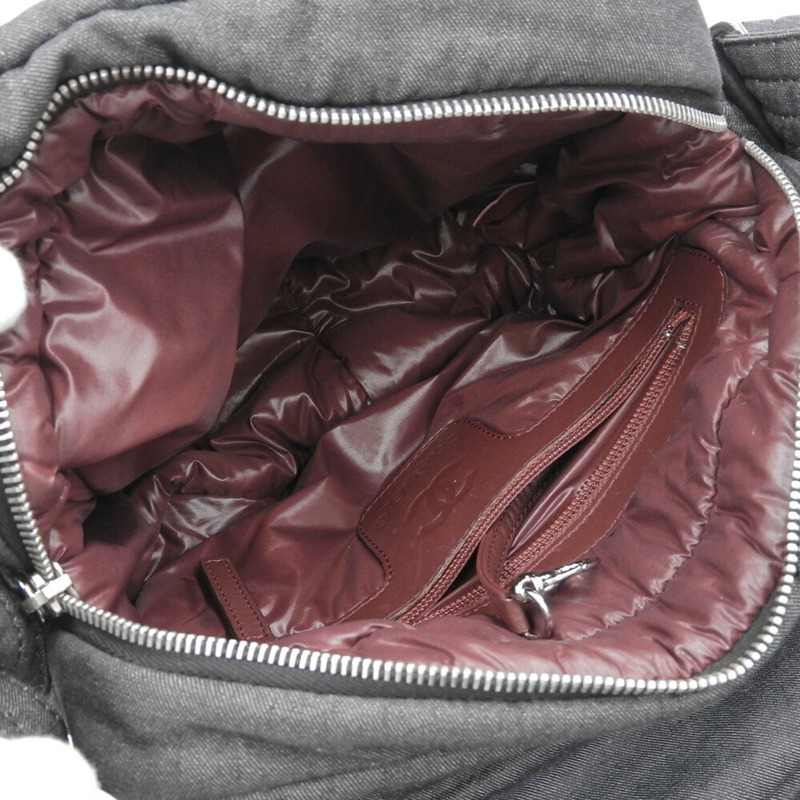 香奈兒 Coco Mark 單背包 A48616,14 號,帆布,灰色-2