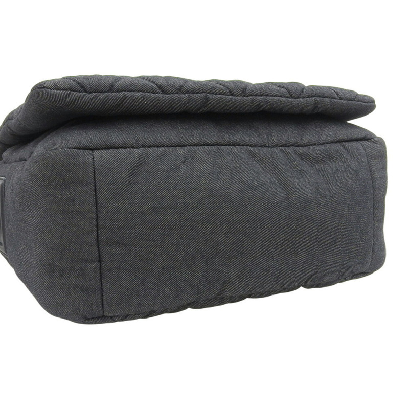 香奈兒 Coco Mark 單背包 A48616,14 號,帆布,灰色-3