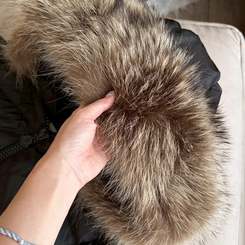 moncler 浣熊毛 羽絨外套 2碼 95新配件塵袋-5