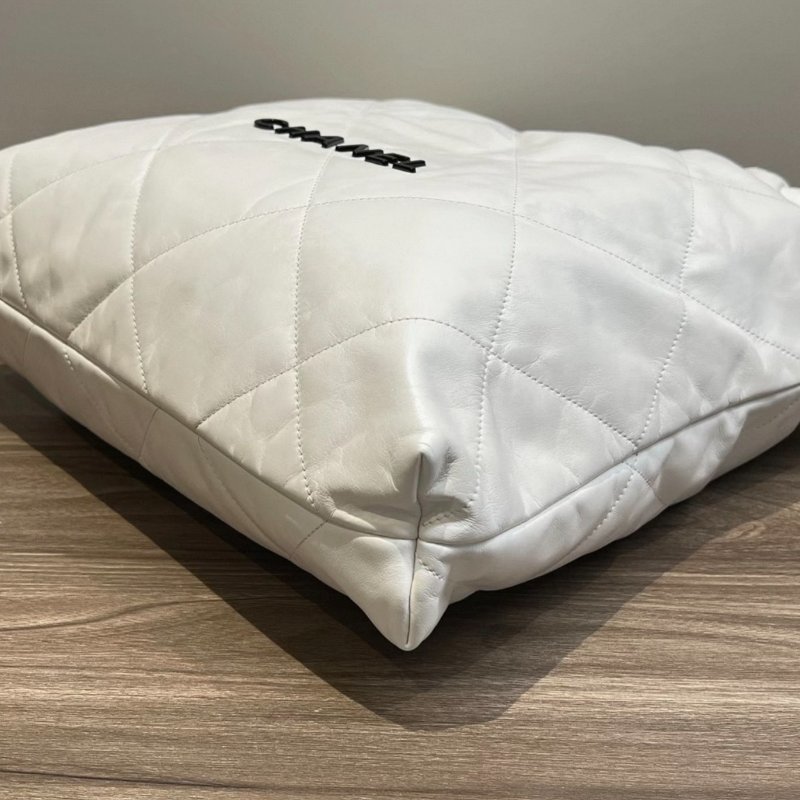 CHANEL 白金黑標Logo中號22bag子母垃圾 36*42*8 98新配件盒子塵袋購證-1