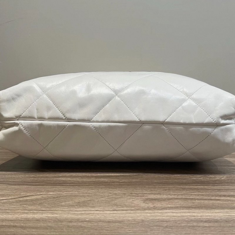 CHANEL 白金黑標Logo中號22bag子母垃圾 36*42*8 98新配件盒子塵袋購證-2