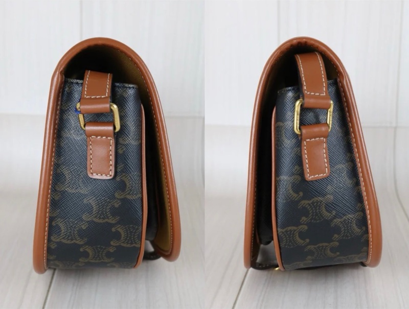 「JL精品代購」97新 CELINE 老花馬鞍包-9