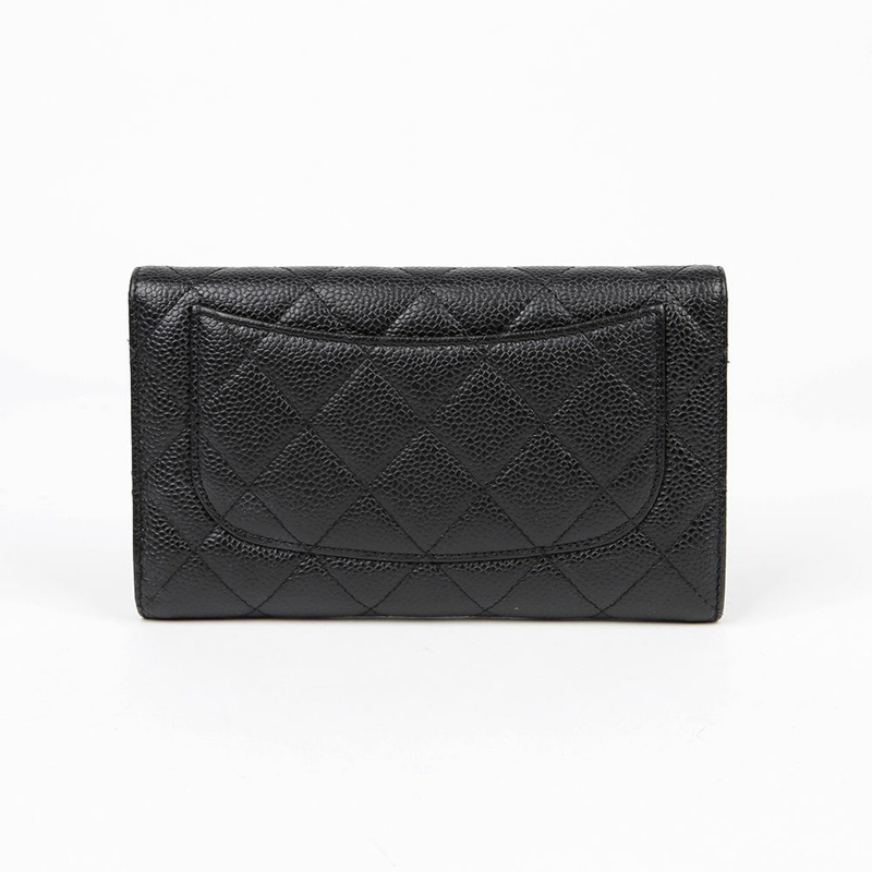 CHANEL A31506 魚子醬經典長皮夾-3