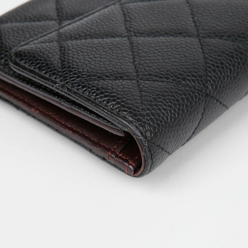 CHANEL A31506 魚子醬經典長皮夾-6