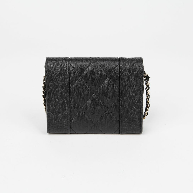 CHANEL AP1783 魚子醬紋 Mademoiselle 鏈條皮夾斜背包-3