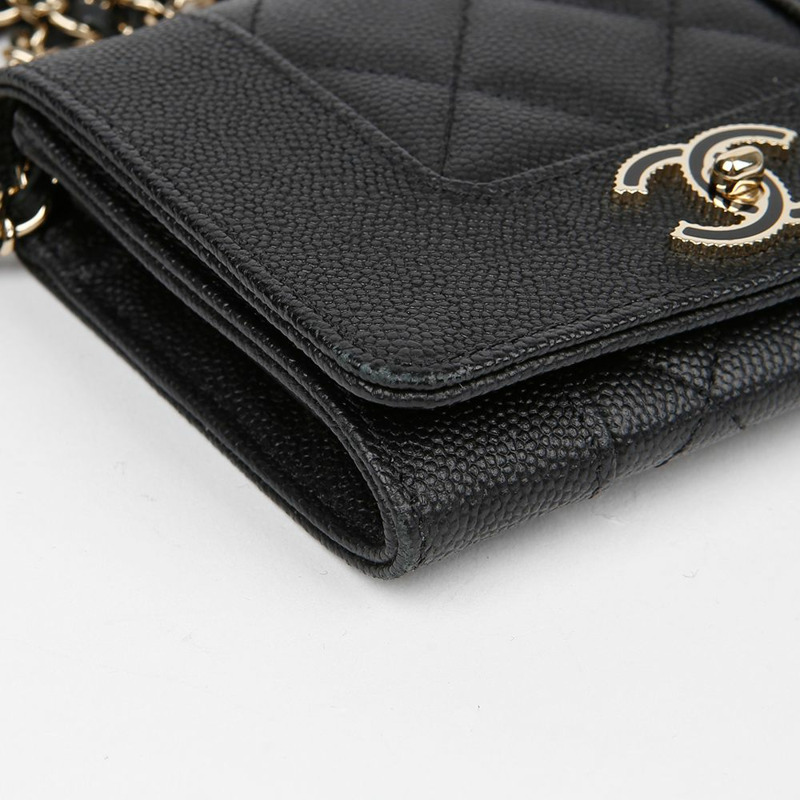 CHANEL AP1783 魚子醬紋 Mademoiselle 鏈條皮夾斜背包-6