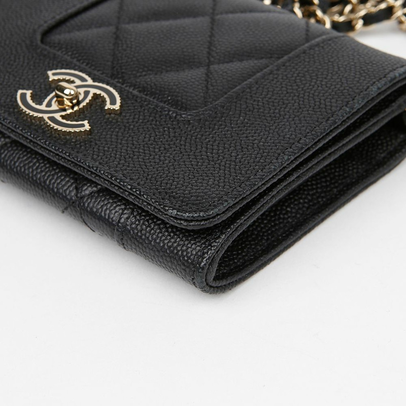 CHANEL AP1783 魚子醬紋 Mademoiselle 鏈條皮夾斜背包-7