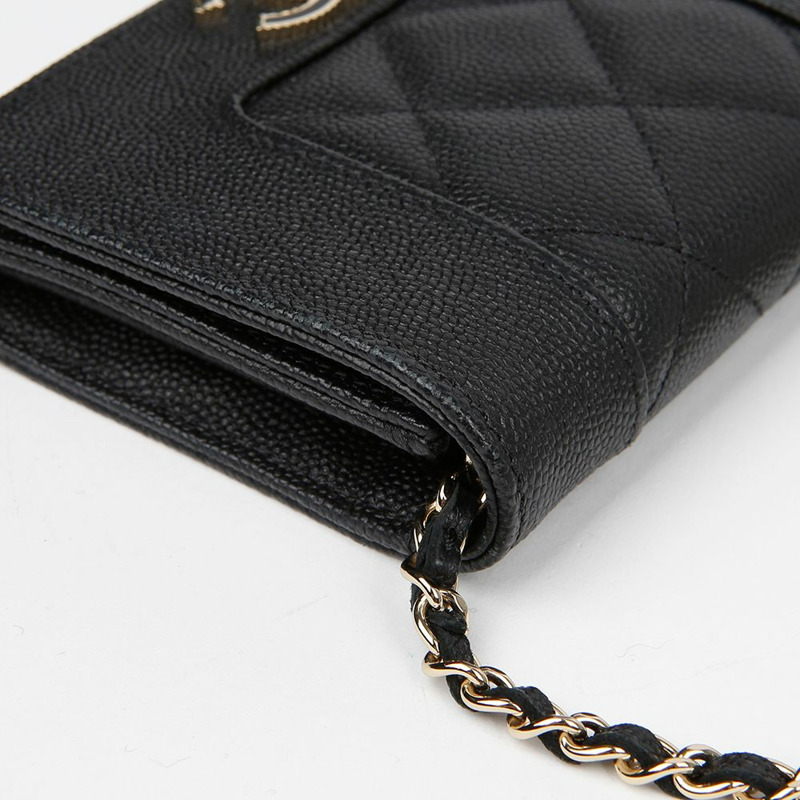 CHANEL AP1783 魚子醬紋 Mademoiselle 鏈條皮夾斜背包-8