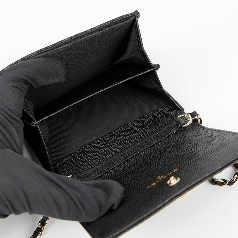 CHANEL AP1783 魚子醬紋 Mademoiselle 鏈條皮夾斜背包-11