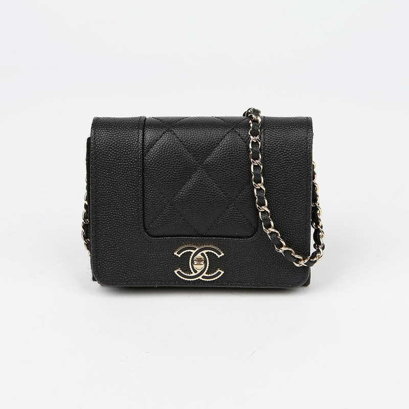 【包稅】CHANEL AP1783 魚子醬紋小牛皮 Mademoiselle 鏈條皮夾斜背包-1