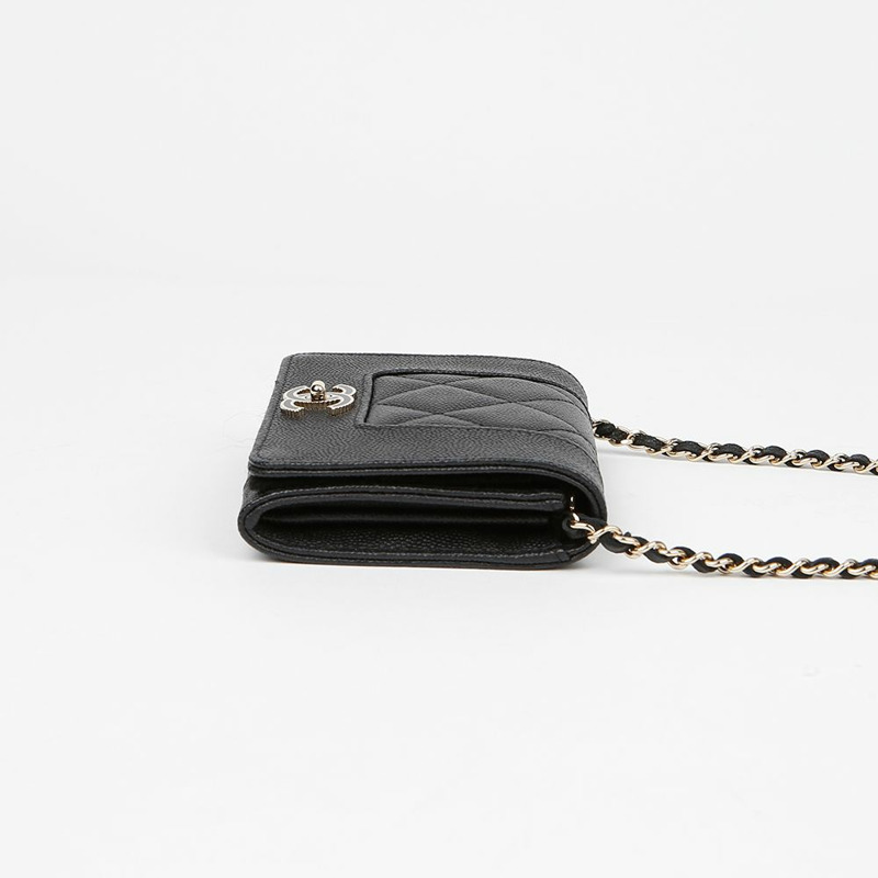 【包稅】CHANEL AP1783 魚子醬紋小牛皮 Mademoiselle 鏈條皮夾斜背包-4