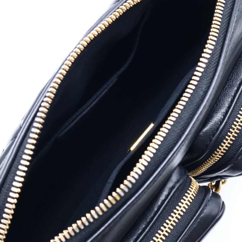 CHANEL 雙口袋炸藥包 - 小號黑金-4