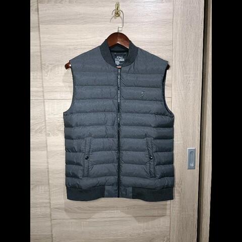 Polo Ralph Lauren RL 灰色 羽絨背心 男M