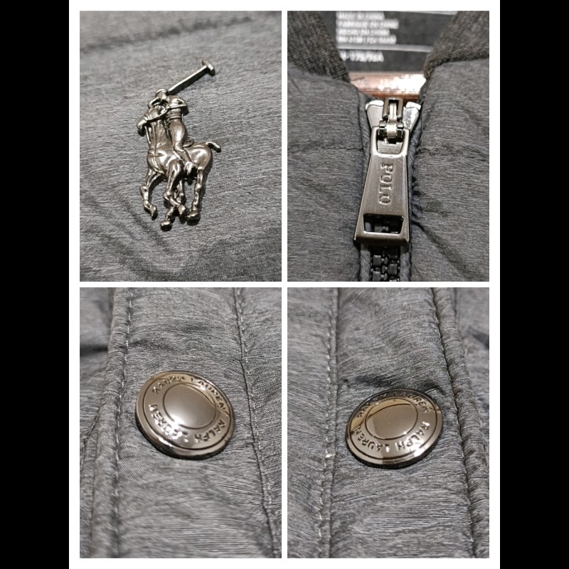 Polo Ralph Lauren RL 灰色 羽絨背心 男M-4