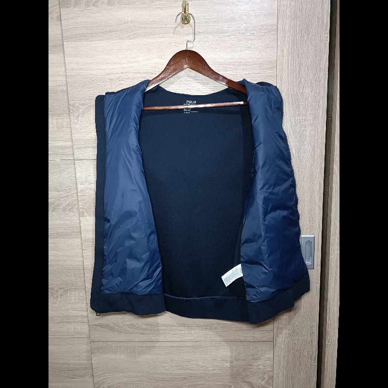 Polo Ralph Lauren RL 深藍 連帽 羽絨背心 絎縫背心 男M-5