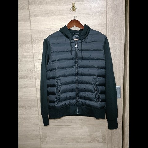 Polo Ralph Lauren 黑色 拼接 羽絨外套 男M