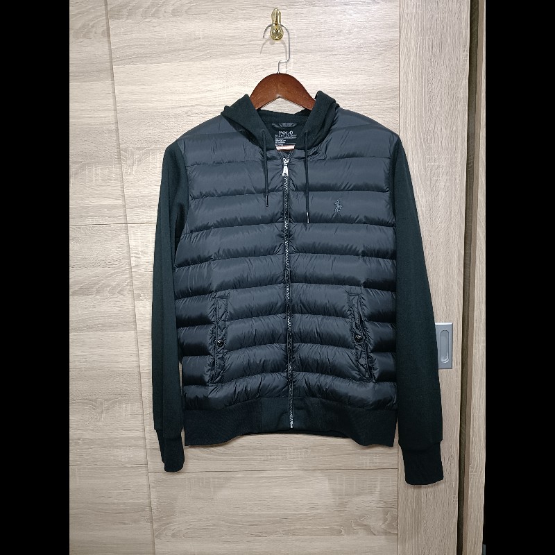 Polo Ralph Lauren 黑色 拼接 羽絨外套 男M-0