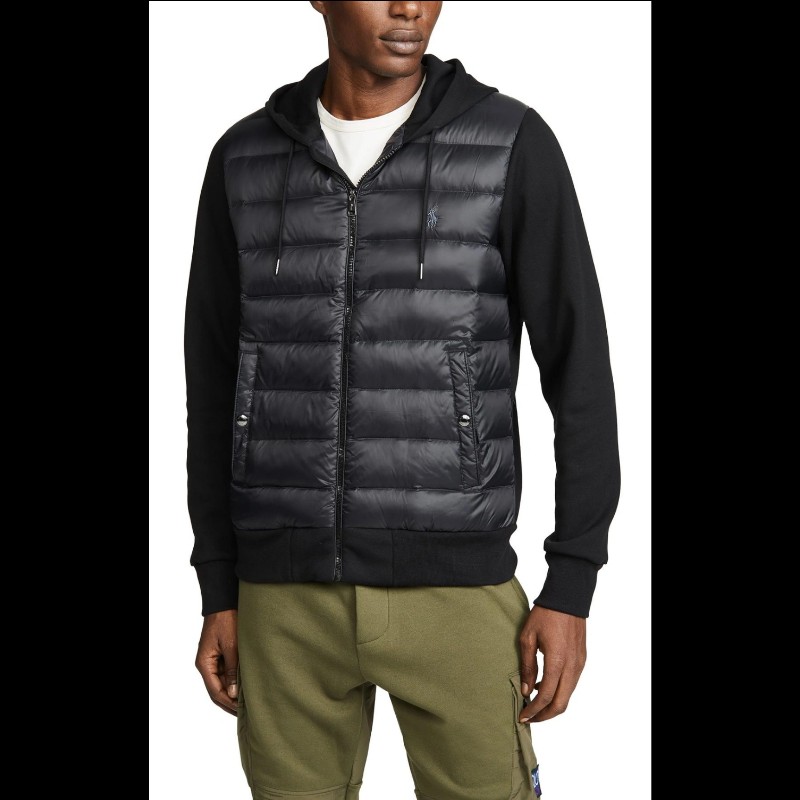 Polo Ralph Lauren 黑色 拼接 羽絨外套 男M-2