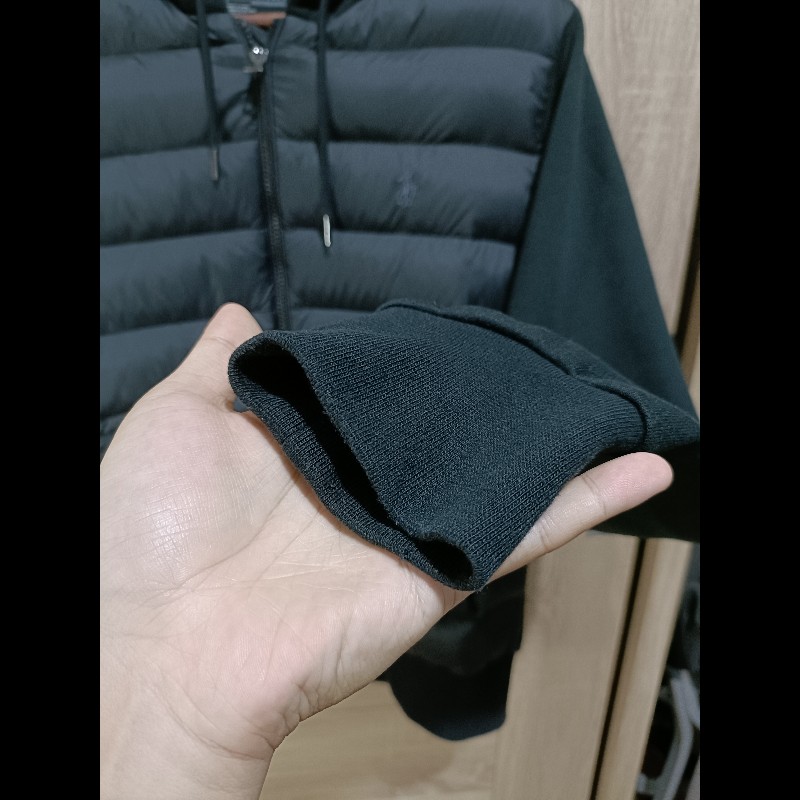 Polo Ralph Lauren 黑色 拼接 羽絨外套 男M-6