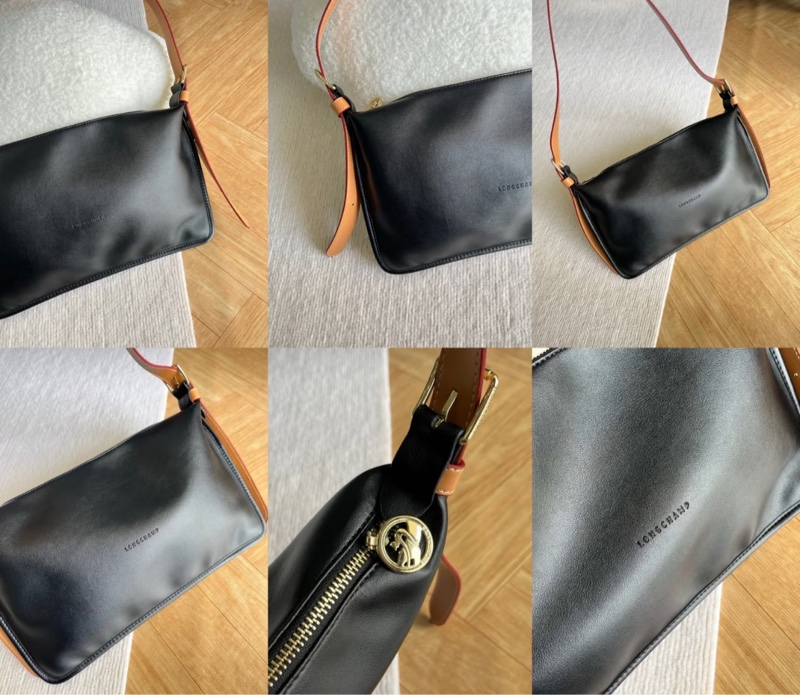 Longchamp 小羊皮肩背包-4