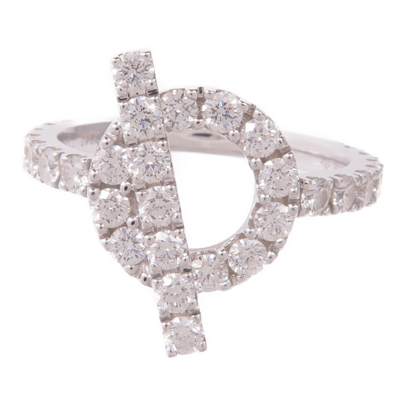 HERMES 18K白金Finesse Ring鑽石戒指Hermes#50/US#5.25-1