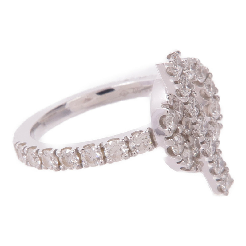 HERMES 18K白金Finesse Ring鑽石戒指Hermes#50/US#5.25-3