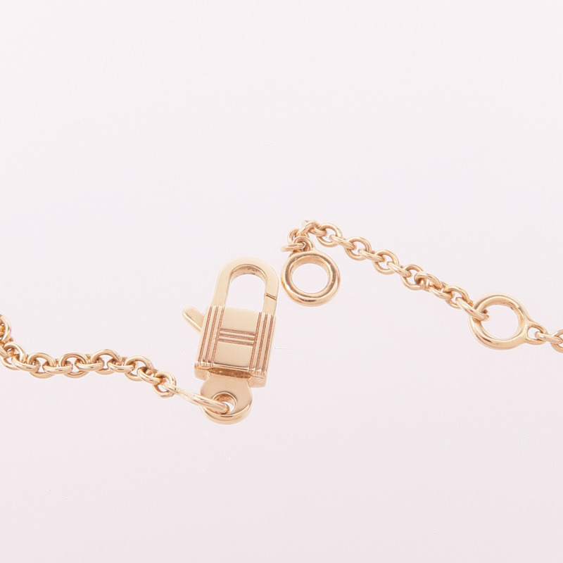 HERMES 18K玫瑰金Amulettes Constance Pendant鑽石項鍊-4