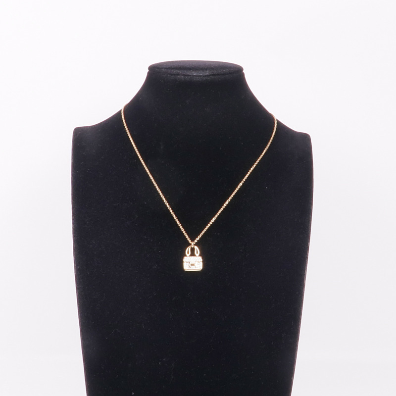 HERMES 18K玫瑰金Amulettes Constance Pendant鑽石項鍊-7