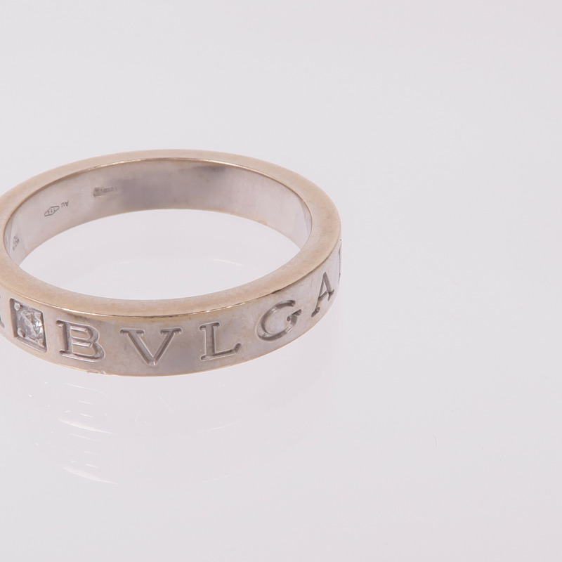 BVLGARI 18K白金B.Zero1 Essential Ring鑽石戒指Bvlgari#61/US#9.5-9