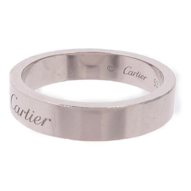 CARTIER PT950鉑金C de Cartier Wedding Band鑽石戒指Cartier#53/US#6.5-2