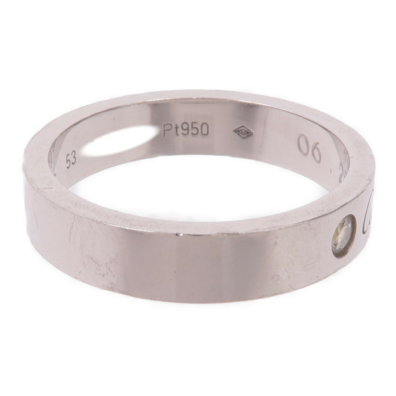 CARTIER PT950鉑金C de Cartier Wedding Band鑽石戒指Cartier#53/US#6.5-4