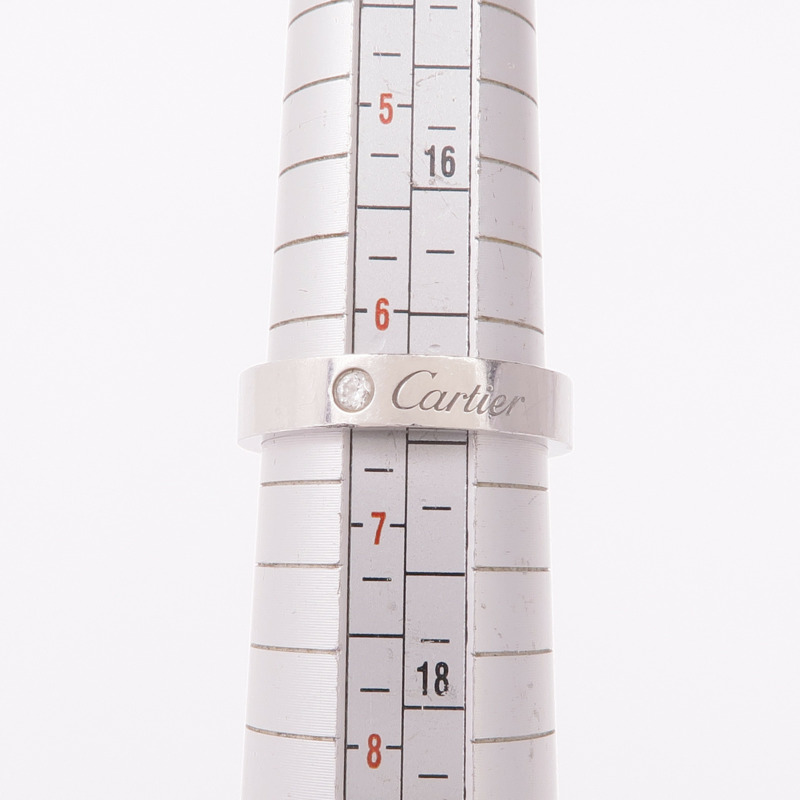 CARTIER PT950鉑金C de Cartier Wedding Band鑽石戒指Cartier#53/US#6.5-9