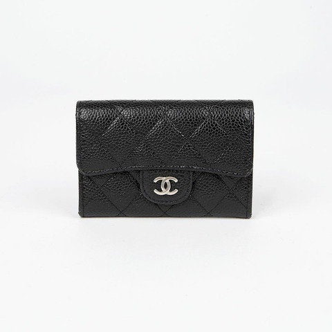 CHANEL 魚子醬皮經典卡包皮夾 A80799