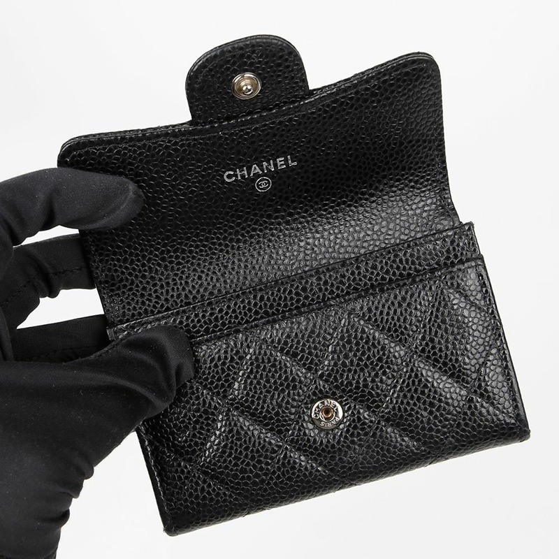 CHANEL 魚子醬皮經典卡包皮夾 A80799-7