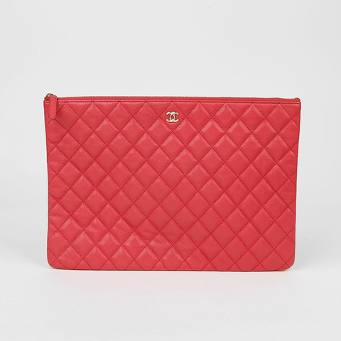 CHANEL 魚子醬紋經典大手拿包 A82552