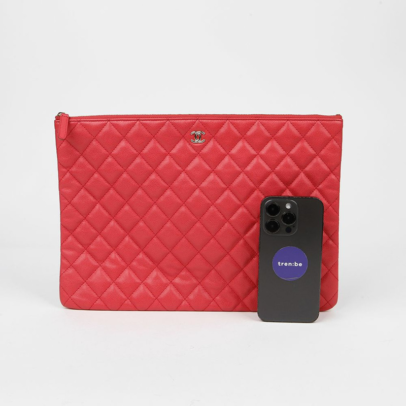 CHANEL 魚子醬紋經典大手拿包 A82552-9