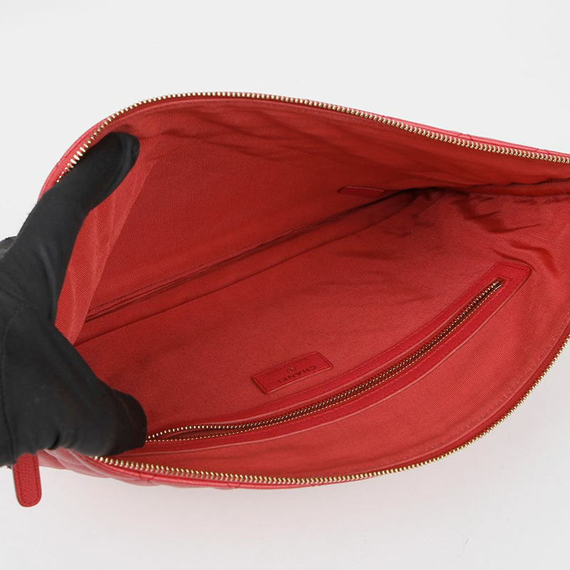 CHANEL 魚子醬紋經典大手拿包 A82552-10